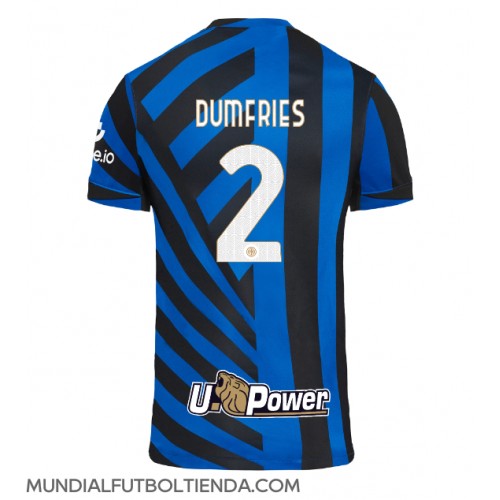 Camiseta Inter Milan Denzel Dumfries #2 Primera Equipación Replica 2024-25 mangas cortas